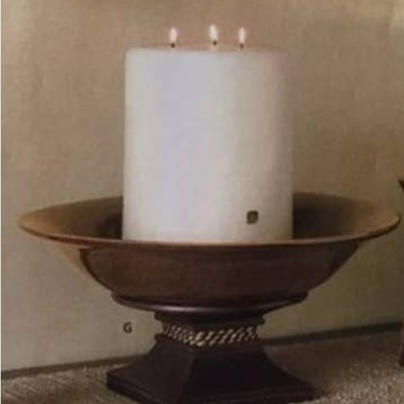 Vintage PartyLite Sahara Sands Centerpiece Pedestal 13" 3-Wick Candle Holder - Picture 5 of 10